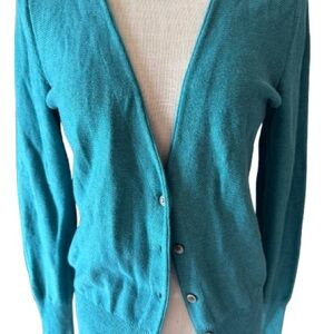 CAbi Vibrant Teal Teal Room Women's Cardigan- Medium